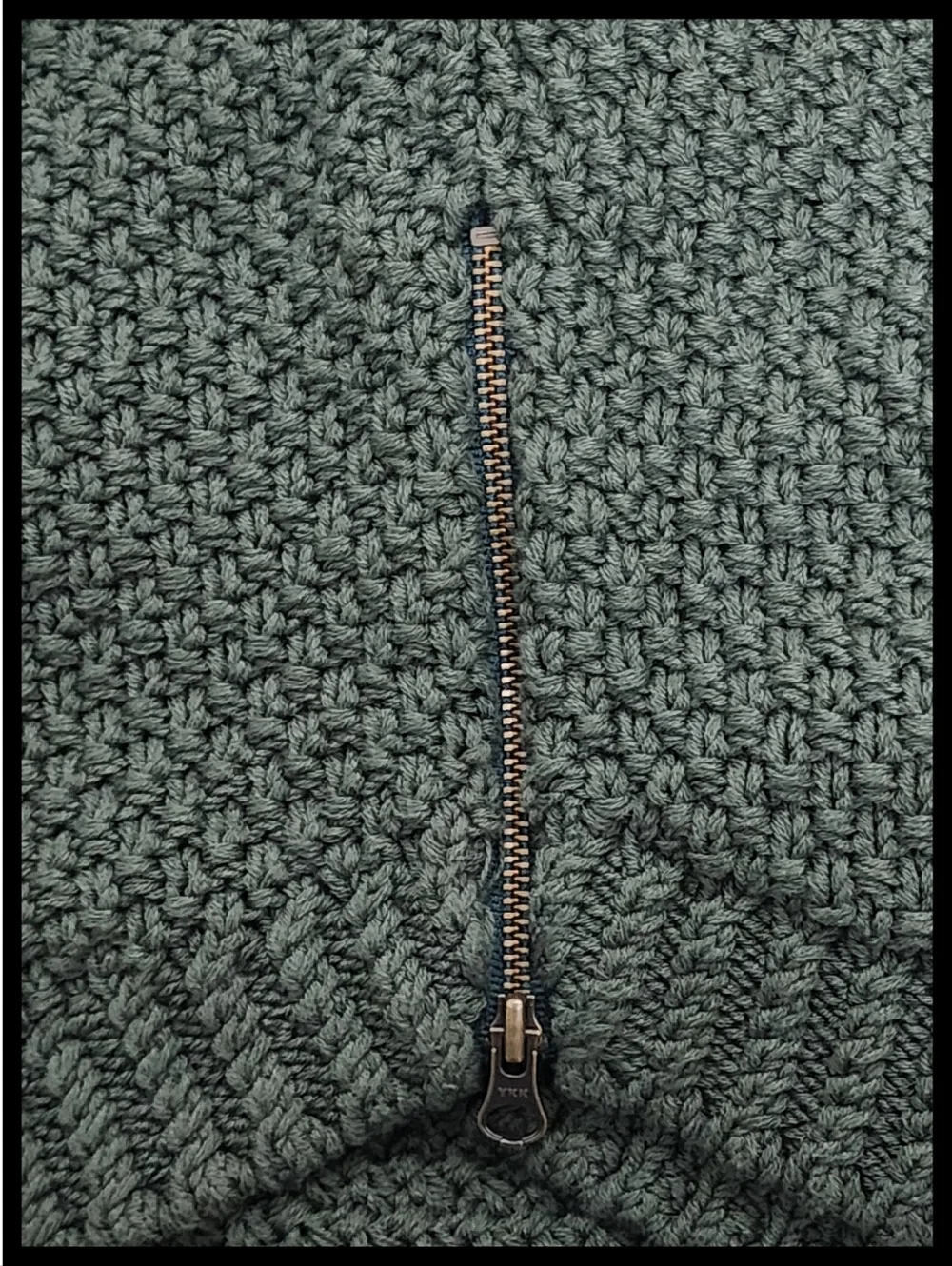 LL Bean Signature Fisherman 100% Cotton Cableknit Sweater Forest Green Medium - Picture 8 of 11